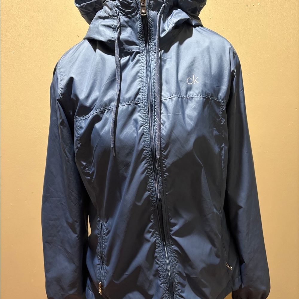 Calvin Klein Navy Hooded Windbreaker